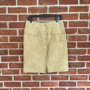 Vintage 90's suede leather skirt